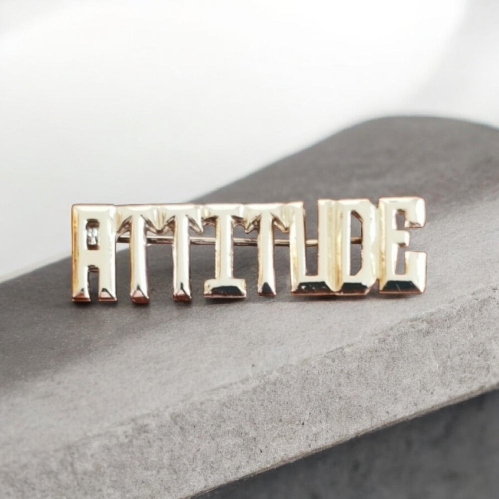ATTITUDE Pin Brooch Great Gift